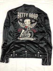 Betty Boop x BRAVE-MAN ベティ ブレイブマン コラボ ボンディング ライダースジャケット BBB-2355 ブラック XLサイズ