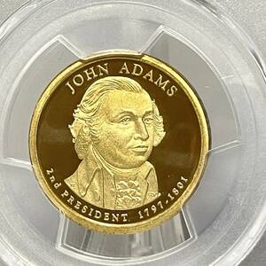 ★準最高鑑定 2007 第2代アメリカ合衆国大統領 ジョン・アダムス★ 1ドル プルーフ硬貨 PCGS PR69DCAM ディープカメオ モダンコイン