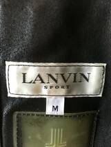 303☆【羊革 ラムレザー ジャケット】LANVIN SPORTランバン スポーツ M 黒_画像6