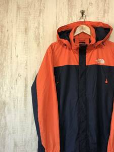 685☆【ナイロン マウンテンパーカー 紺×オレンジ】THE NORTH FACE ノースフェイス 韓国正規品 100