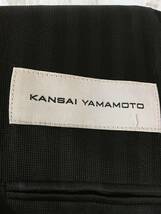 J102☆【シングルスーツ】KANSAI YAMAMOTO 山本寛斎 黒 2B 背抜き ジャケット パンツ_画像6