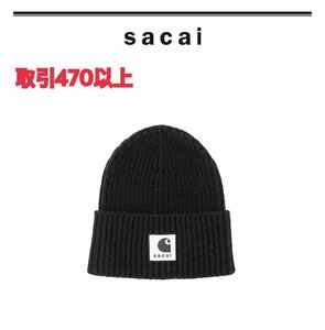 Carhartt WIP x sacai Beanie Black カーハート ダブリューアイピー x サカイ ビーニー ブラック 品番SKU:23-0558S-001 