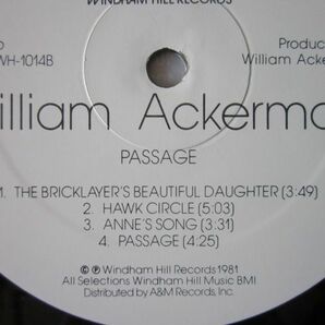 ◆【LP】US盤 WILLIAM ACKERMAN / PASSAGE 1981年 WH-1014の画像9