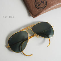 レイバン Ray Ban B&L ボシュロム 社 ブラック レンズ アビエーター ヴィンテージ サングラス メンズ レディース ティアドロップ SD_画像1