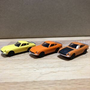 京商 1/100 ミニカー 歴代フェアレディZ コレクション 日産 フェアレディ Z432（PS30） オレンジ/黄色/オレンジブラックツートン 3台