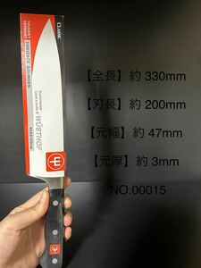 No.00015 包丁　WUSTHOF Classic 4582/20cm ヴォストフ 牛刀　未使用品　本物　正規店に買取　本物保証 同梱可能