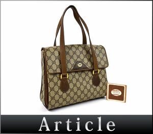 162355〇 GUCCI グッチ アクセサリーコレクション ショルダーバッグ 116.02.080 PVC レザー ベージュ ブラウン オールドグッチ/ B