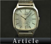 H0147♪動作確認済 TISSOT ティソ スタイリスト 腕時計 時計ウォッチ 手巻き 2針 バーインデックス アナログ SS シルバー メンズ/ D_画像1