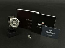 161298□美品 動作確認済 TAG Heuer タグホイヤー フォーミュラ1 腕時計 自動巻 デイト クロノ CAZ2010 SS ブラック シルバー メンズ/ D_画像2