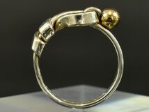 161024□ Tiffany&co ティファニー フック＆アイ リング 指輪 アクセサリー 6.5号 Sv925 K18YG シルバー ゴールド レディース/ E_画像3