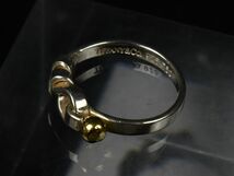 156040□ Tiffany&co ティファニー フック＆アイ リング 指輪 アクセサリー Sv925 K18YG スターリング シルバー ゴールド レディース/ E_画像3