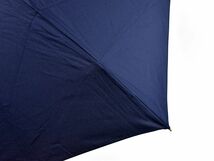 162989〇美品 BURBERRY バーバリー 折り畳み傘 折りたたみ 雨傘 カサ かさ ネイビー 紺 無地 雨具 メンズ レディース 保存袋/ G_画像3