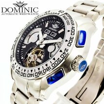 【1円】【限定モデル】DOMINICドミニク腕時計メンズ手巻きカレンダービジネス隠しからくりギミック搭載誕生日記念日おすすめオートマ_画像4