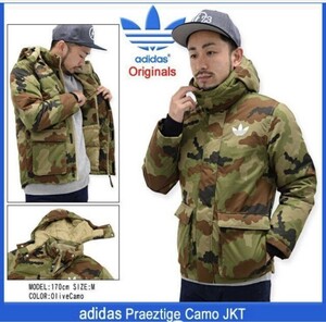 サイズ：M　アディダス adidas ジャケット プレステージ オリジナル カモフラージュ カモ 迷彩(Praeztige Originals ダウンジャケット