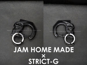 JAM HOME MADE × STRICT-G 機動戦士ガンダム カラビナ キーホルダー 黒 キーリング ジャムホームメイド ストリクトG ファーストガンダム