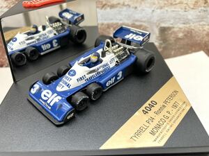 Quartzo TYRRELL P34-Ronnie PETERSON MONACO G.P.-1977 青×白　中国製