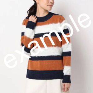アーノルドパーマー ボーダー シャギー ニット
