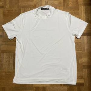 【美品】 RLX アールエルエックス RALPH LAUREN ラルフローレン GOLF ゴルフ 半袖シャツ モックネック WHITE ホワイト Lサイズ