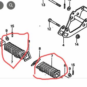 ホンダモトコンポ　純正ステップラバー1セット