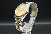 ROLEX DATEJUST Ref:16233G Cal:3135 10Pダイヤ S番 ロレックス デイトジャスト コンビ メンズ腕時計 自動巻き 裏蓋ネーム入り ■17763_画像2