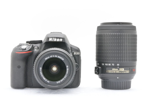 Nikon D5300 + 18-55mm F3.5-5.6 +55-200mm F1.4-5.6 ニコン フィルムカメラ レンズ