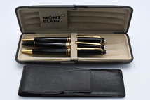 MONTBLANC マイスターシュテュック 万年筆 14K ボールペン シャープペン 3本セット ケース付 ■17929_画像1