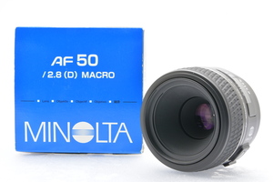 美品 MINOLTA AF MACRO 50mm F2.8 D Aマウント ミノルタ AF一眼用 標準単焦点 マクロレンズ 箱付