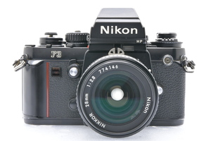 Nikon F3 HP 155万台 + AI-S 28mm F2.8 ニコン フィルムカメラ D刻印 デモ機 レンズ ジャンク品