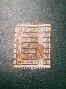 アンティーク切手 ドイツ 1902年頃 ゲルマニア切手 3ペニヒ 使用済み GER51118