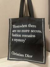 Christian Dior ディオール ノベルティ　ブラック　バッグ トートバッグ 英国V&A美術館限定　黒　18NO_画像2