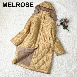 メルローズ MELROSE キルティングジャケット コート 内側フリース ロング レディース B102331-61