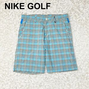 NIKE GOLF ナイキ ゴルフ ハーフパンツ ゴルフウェア チェック柄 Mサイズ メンズ B112314-105