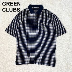 グリーンクラブ GREEN CLUBS ポロシャツ メンズ ボーダー 4 半袖 メンズ B112314-82