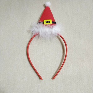 クリスマス カチューシャ サンタ 帽子 赤 ヘッドバンド 髪飾り サンタクロース パーティー