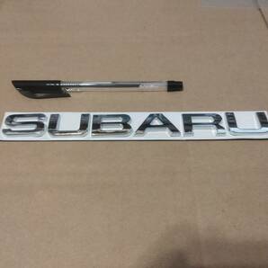 【送料無料】SUBARU エンブレム メッキシルバー 横21.5cm×縦3cm×厚さ5mm ② スバル SUBARU 金属製の画像1