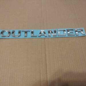 OUTLANDER(アウトランダー) 大型エンブレム メッキシルバー 横31cm×縦3.8cm×厚さ4ｍｍ ⑥　三菱　送料無料