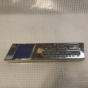 [ free shipping ]WRC 3D emblem ( both sides tape ) plating silver made of metal Subaru ①