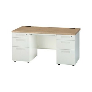 * Honshu free shipping * new goods office desk GSD-W147-3L3R NFO( white ) with both sides cupboard desk 3 step left sleeve /3 step right sleeve 