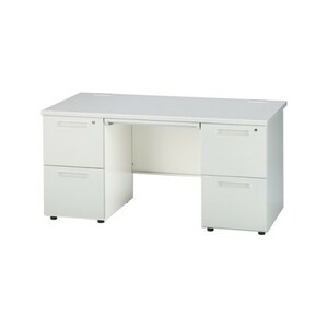 * Honshu free shipping * new goods office desk GSD-W147-2L2R WH( white ) with both sides cupboard desk 2 step left sleeve /2 step right sleeve 