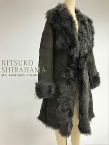 RITSUKO SHIRAHAMA ★ 超美品 ★ 高級子羊の皮コート