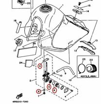 新品 ヤマハ TT250R RAID レイド (4GY1)(4GY3)(4GY5)(4RR1)(4RR2)フューエル コック ガスケット ▲ YAMAHA　_画像2