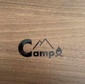 138.【送料無料】 Camp 焚き火 山 カッティングステッカー CAMP アウトドア 【新品】