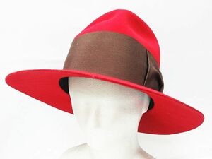 ■ Vivienne Westwood ヴィヴィアンウエストウッド ウール ハット 帽子 オーブ リボン レッド 赤 