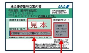 ■ANA株主優待券■■■2023年11月30日まで　番号・PW通知　1枚