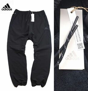 新品 Mサイズ 秋冬 adidas GOLF 暖パン ブラック アディダス 裏ボア起毛 ウォーム ウーブンパンツ ストレッチ ゴルフウェア 肉厚