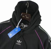 新品 秋冬 adidas originals アディダス オリジナルス ポーラーフリース 上下セット パーカー パンツ XL セットアップ 裏起毛 ブラック_画像4