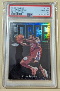 1997-98 Topps Finest Silver Refractor Allen Iverson PSA 10 GEM-MT /1090 アレン・アイバーソン PSA鑑定済