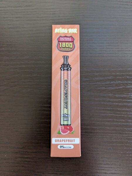 電子VAPE ATING BAR グレープフルーツ ニコチンゼロ タールゼロ 使い捨て