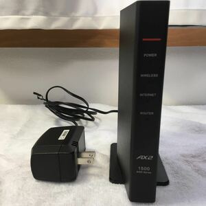 【中古美品】バッファロー 無線LANルーター 高速Wi-Fi6 802.11ax WSR-1500AX2S/NBK 在宅ワーク、ゲーム、高速インターネット環境に