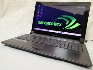 ◆ゲーミングノートPC ASUS N53S 15.6インチWXGA corei5 2410m Geforce GT540M DVD 充電器付き 現状販売